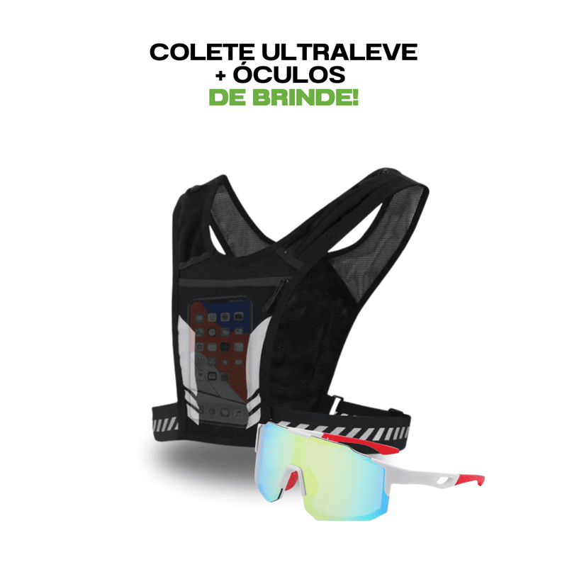 KIT Colete Ultraleve + Óculos Esportivo Grátis