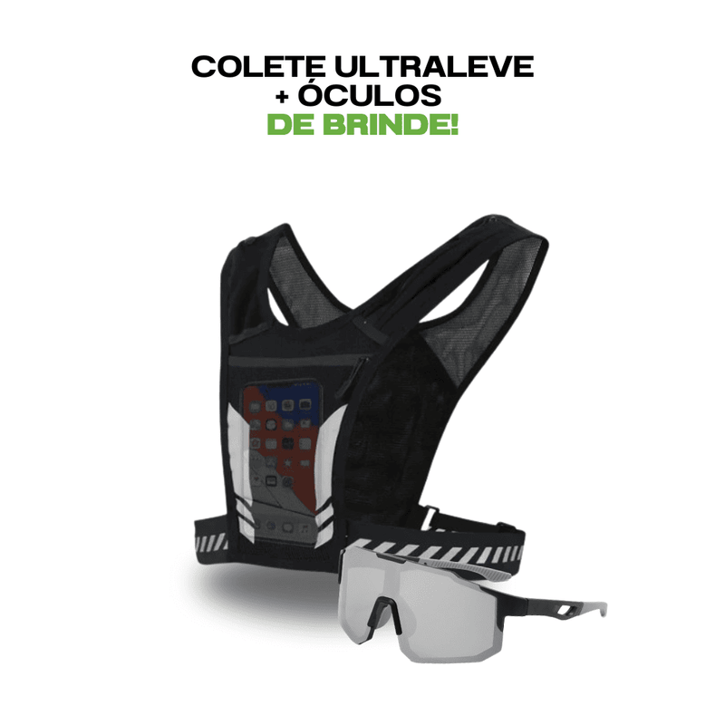 KIT Colete Ultraleve + Óculos Esportivo Grátis