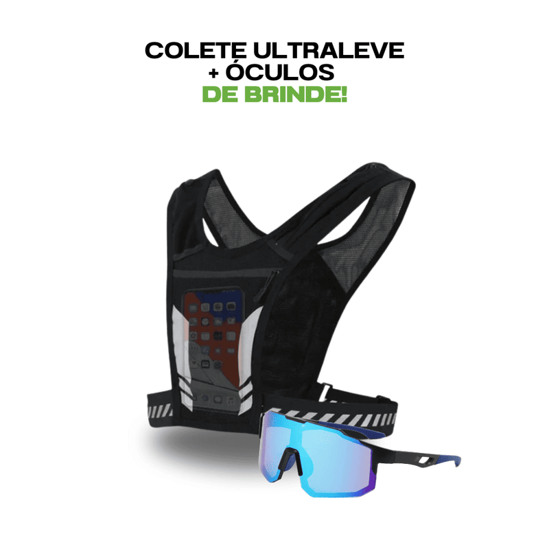 KIT Colete Ultraleve + Óculos Esportivo Grátis