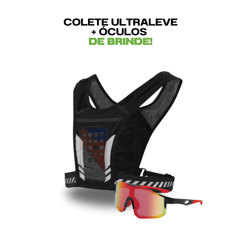 KIT Colete Ultraleve + Óculos Esportivo Grátis